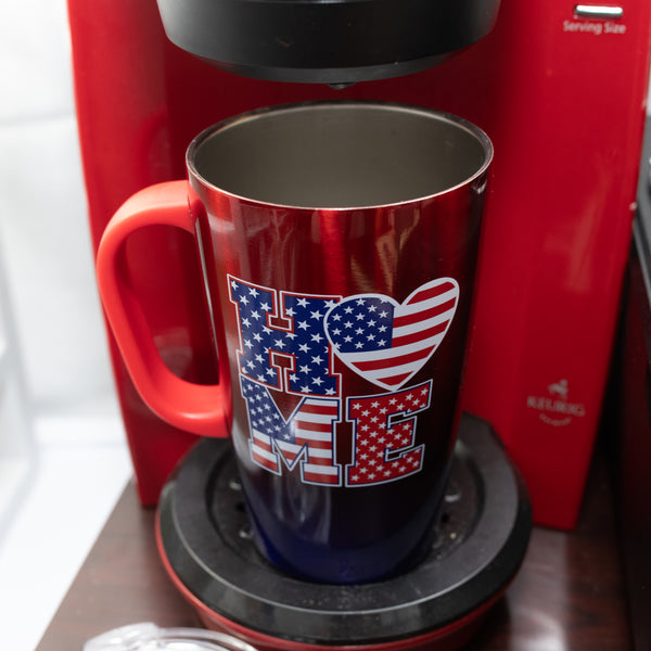 American Flag Stainless Steel Tall Cup with Straw – National Archives Store