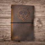 Aviator Bear Handmade Leather Journal