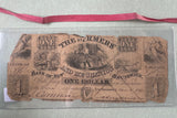 Lucite Historic Bills Art with Red Tape