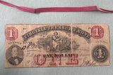 Lucite Historic Bills Art with Red Tape