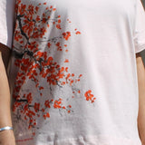 Boxy Cut Blush Pink Cherry Blossom T-Shirt