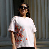 Boxy Cut Blush Pink Cherry Blossom T-Shirt