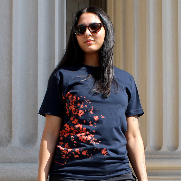 Navy Blue Cherry Blossom T-Shirt