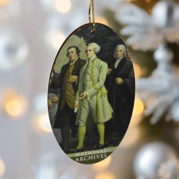 John Hancock Wood Ornament