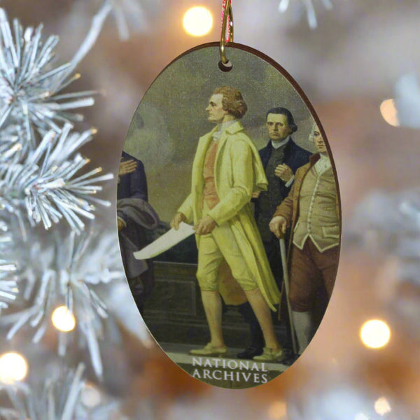 Thomas Jefferson Wood Ornament