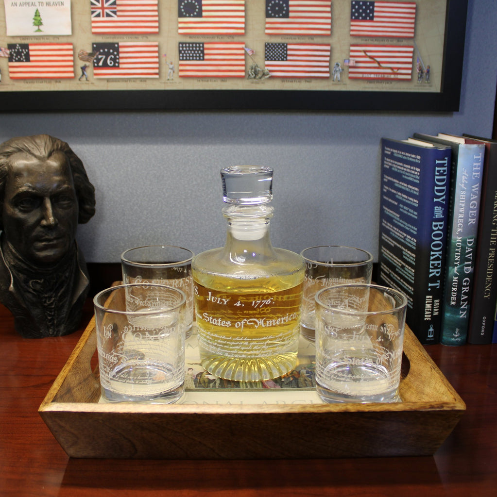 Declaration of Independence Decanter and Whiskey Glass Set