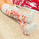 Cherry Blossom Salmon Art Socks