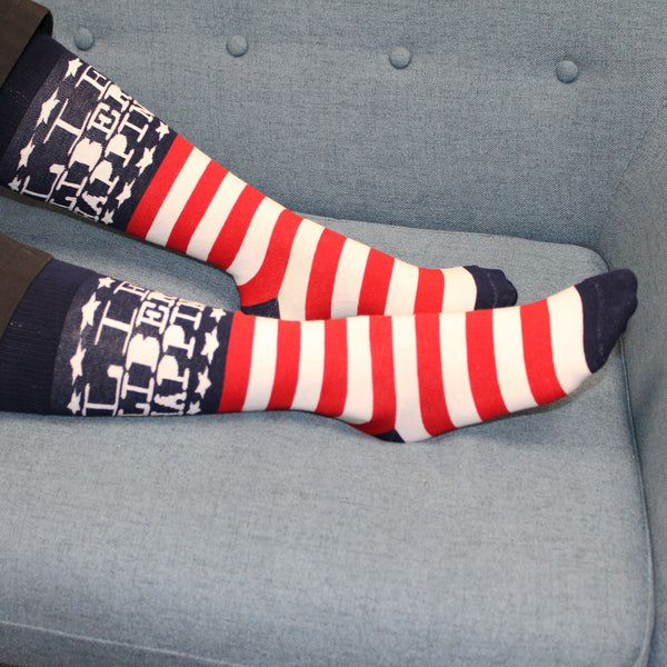 Life Liberty Happiness Patriotic Knee Socks