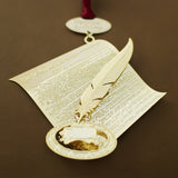 U.S. Constitution with Quill Brass Ornament