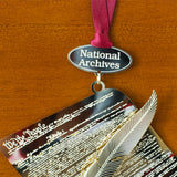 U.S. Constitution with Quill Brass Ornament