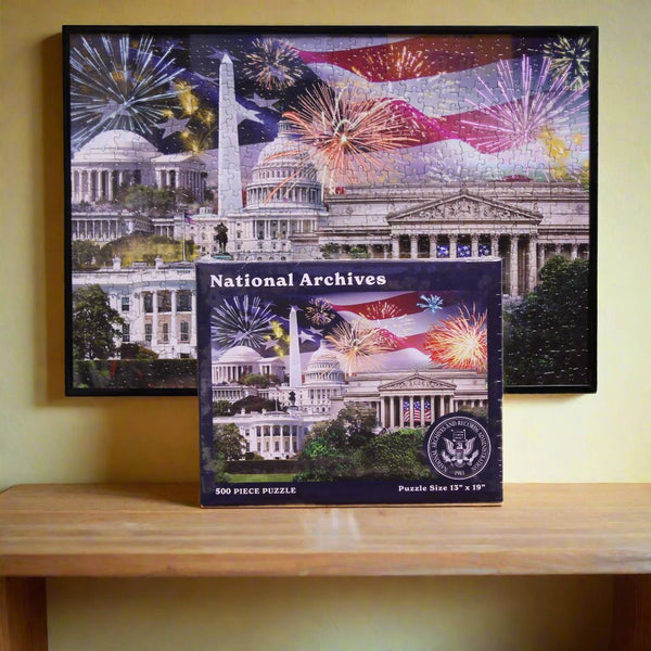 Fireworks and D.C. Landmarks 500 Piece Jigsaw Puzzle