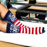 Life Liberty Happiness Patriotic Knee Socks