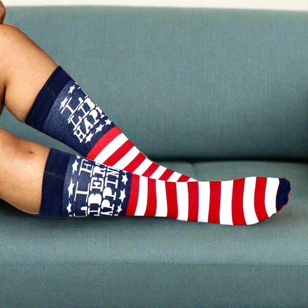 Life Liberty Happiness Patriotic Knee Socks