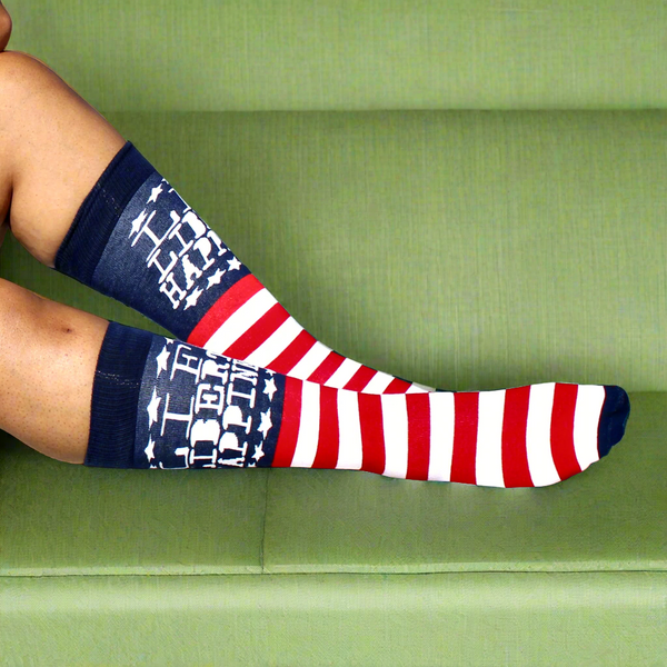 Life Liberty Happiness Patriotic Knee Socks