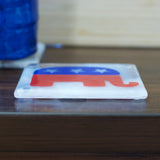 Republican Elephant Fused Glass Coaster