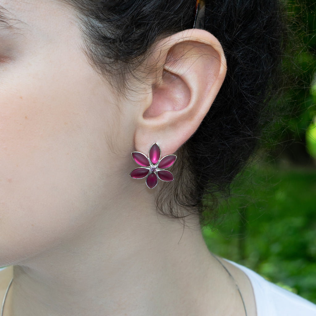 Women's Cherry Blossom Flower Earrings