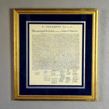 Wood Framed Declaration of Independence Document