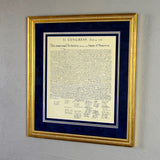 Wood Framed Declaration of Independence Document