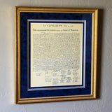 Wood Framed Declaration of Independence Document