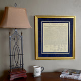 Wood Framed Declaration of Independence Document