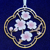 Cherry Blossom Metal Ornament