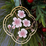 Cherry Blossom Metal Ornament