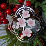 Cherry Blossom Metal Ornament