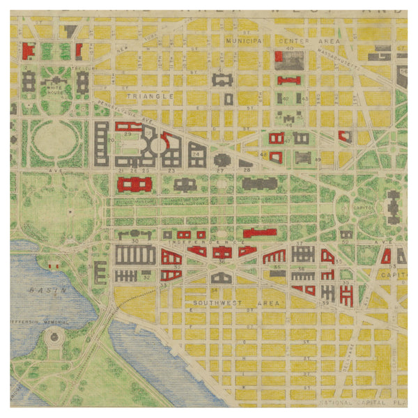 Historic Map of Washington Silk Scarf – National Archives Store