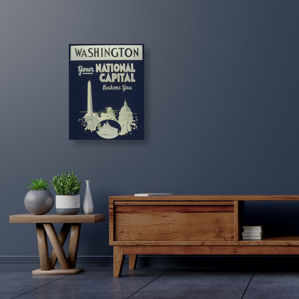 Washington Your National Capital Canvas Print – National Archives Store